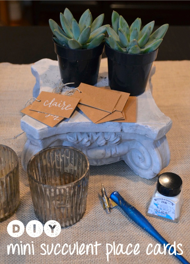 DIY Succulent Place Cards from One Charming Life
